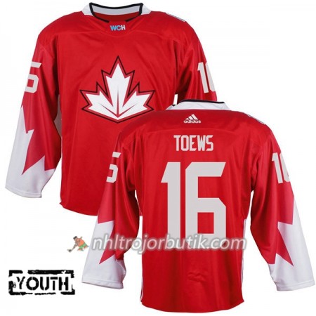 Kanada Tröja Jonathan Toews 16 World Cup 2016 Barn Röd